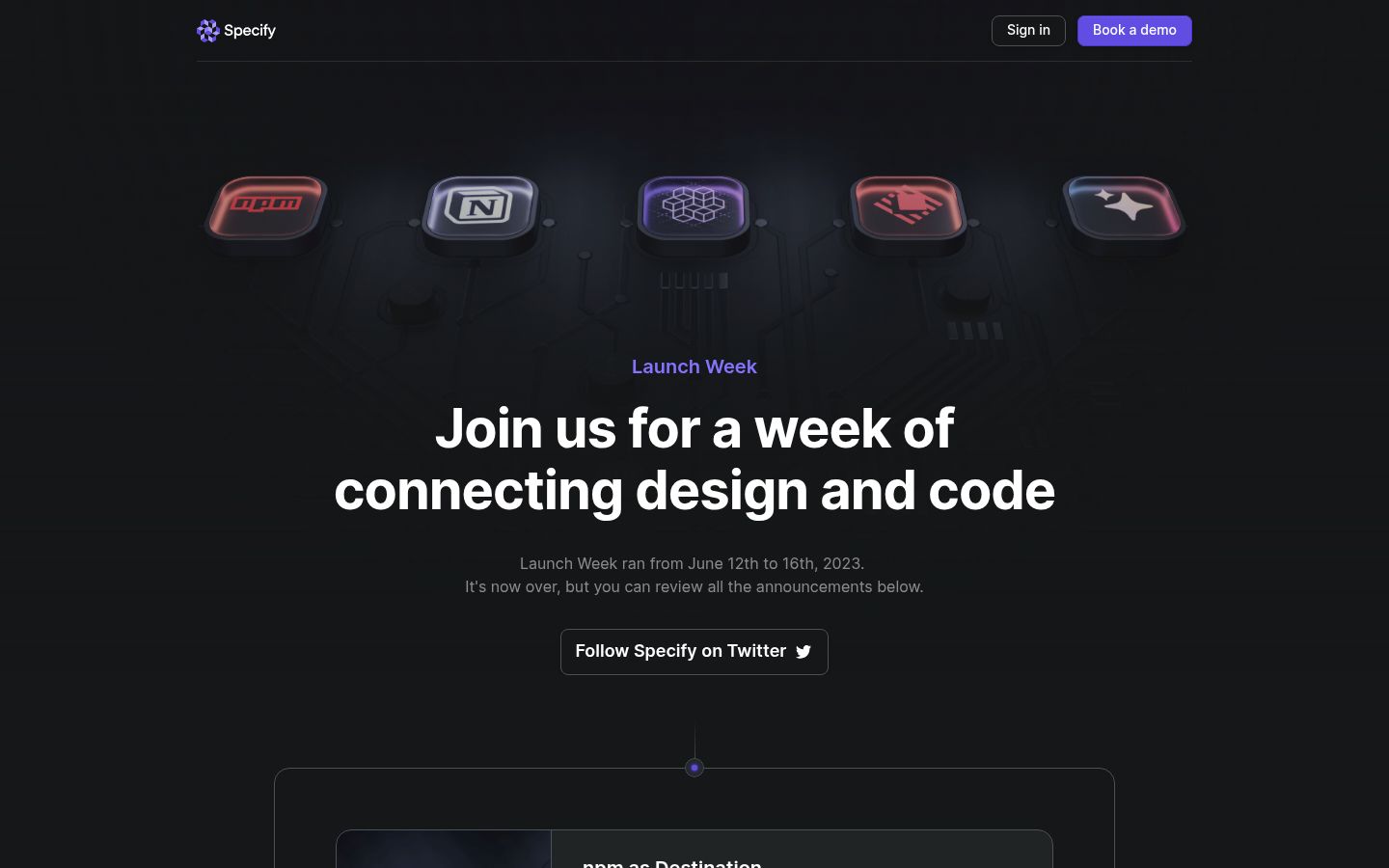 Specify Launch